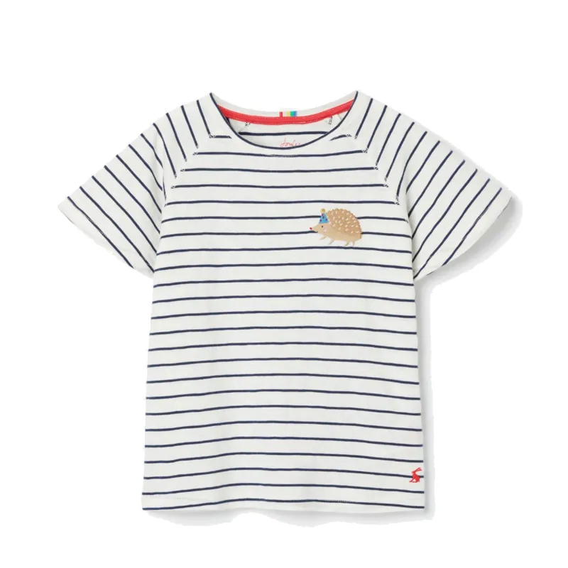 Joules Berry Short Sleeve T-Shirt - Navy Stripe Hedgehog 